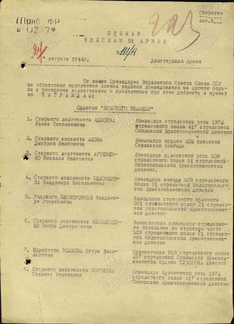 ЦАМО Ф.33 Оп.690155 Д.6092 Л.223