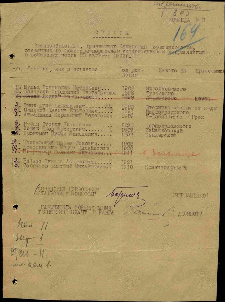 ЦАМО Ф.8466 Оп.8541 Д.2 Л.164