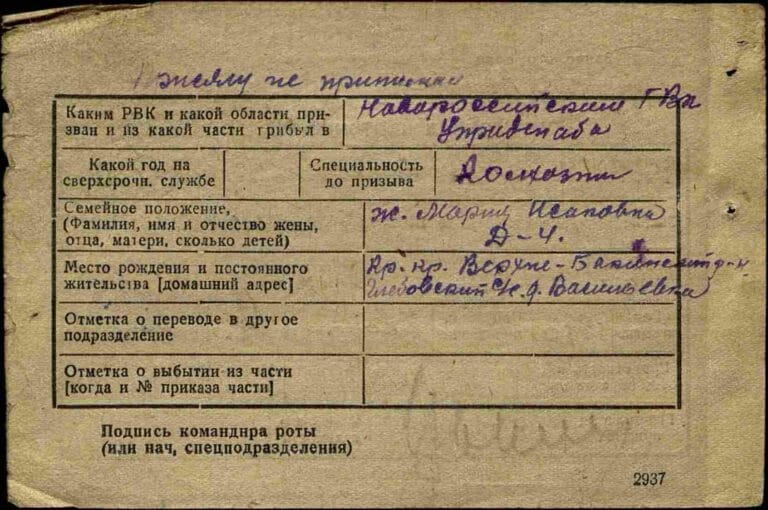 ЦАМО Ф.8472 О.21347 Д.12 Л.246об Григорьев Георгий Дмитриевич