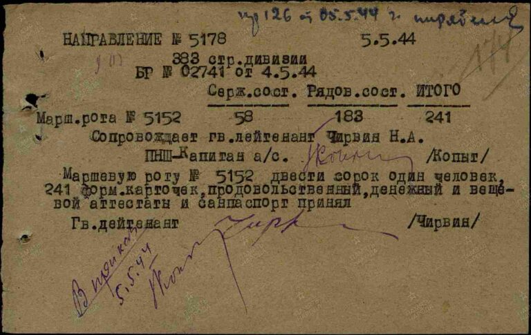 ЦАМО Ф.8472 О.45722 Д.89 Л.174