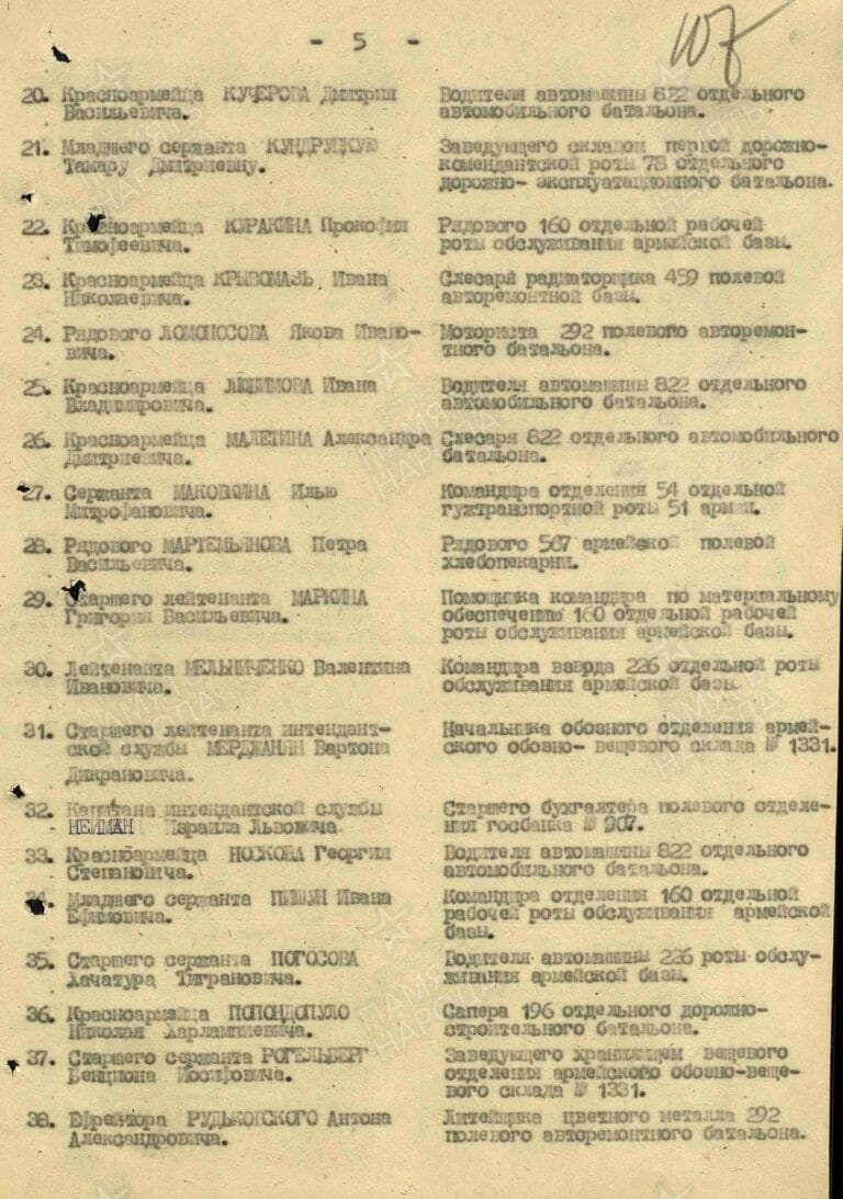 Попондопуло Николай Харлампиевич. Медаль За боевые заслуги. Строка в наградном списке