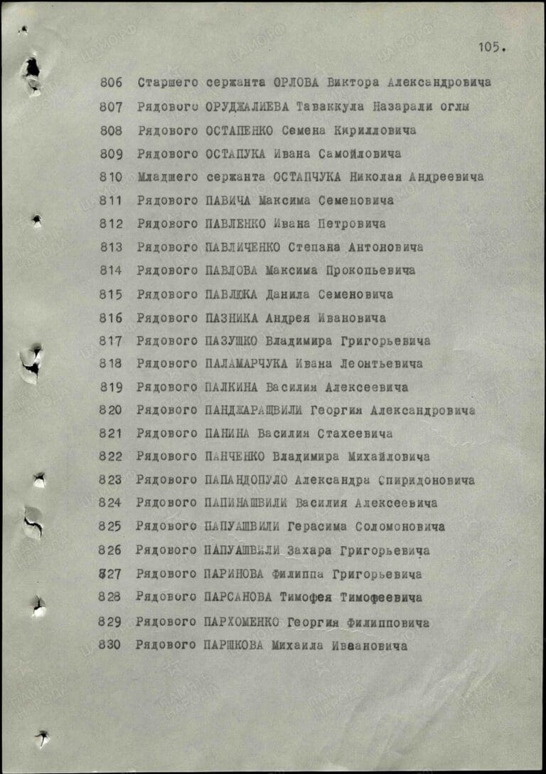 Папандопуло Александр Спиридонович. Медаль За боевые заслуги. Строка в наградном списке