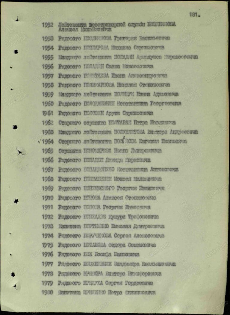 Попандопуло Константин Антонович. Медаль За боевые заслуги. Строка в наградном списке