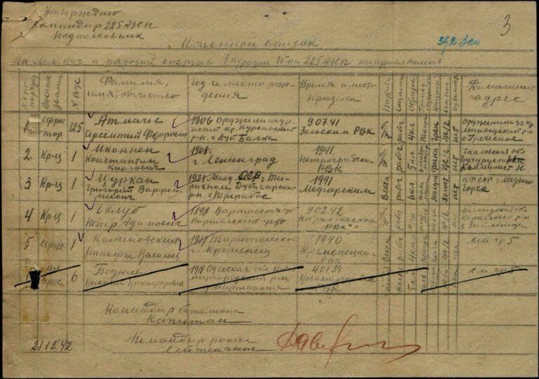 ЦАМО Ф.8520 Оп.43322 Д.44 Л.3