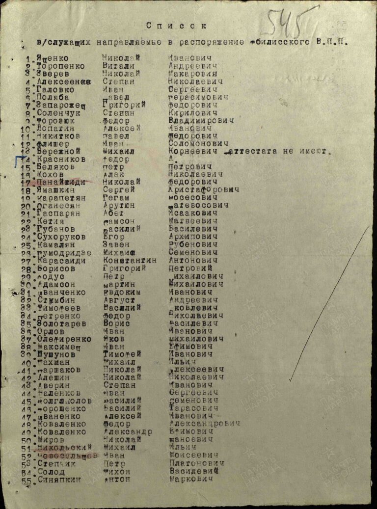 ЦАМО СПП Закавказского ВО Оп.280156 Д.2_4 Л.545