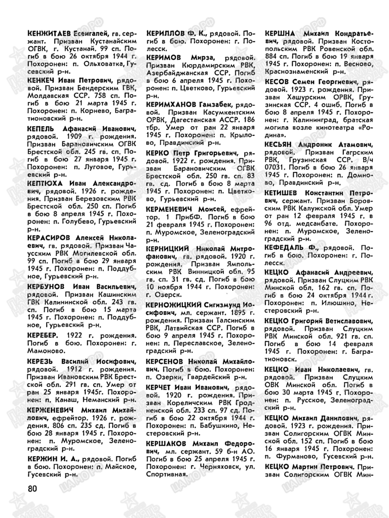 Назовем поименно. Калининградская область. Том 4 С.80