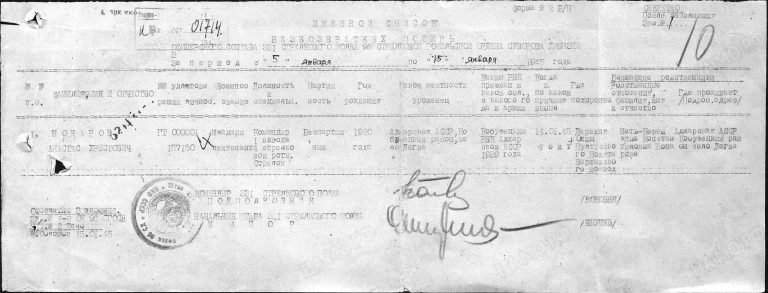 ЦАМО Ф.33 Оп.11458 Д.694 Л.10