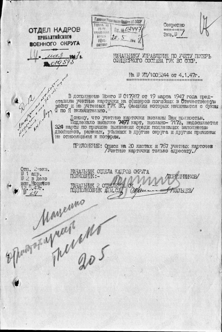 ЦАМО Ф.33 Оп.594259 Д.26 Л.17