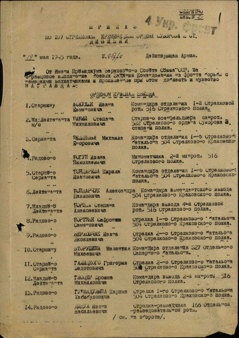 ЦАМО Ф.33 Оп.690306 Д.2405 Л.1