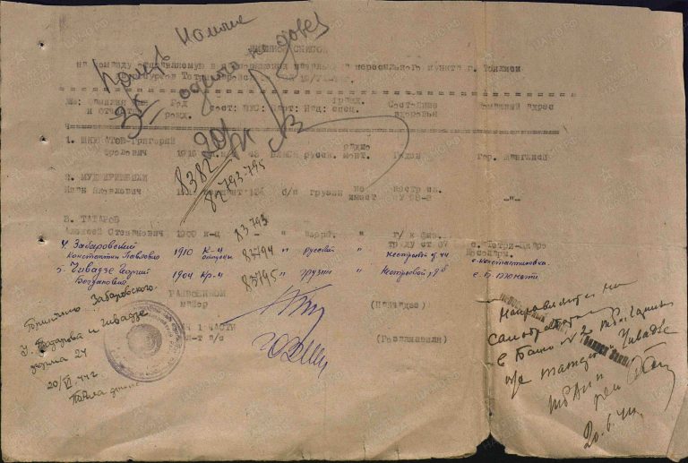 ЦАМО СПП Закавказского ВО Оп.280169 Д.7 Л.об118