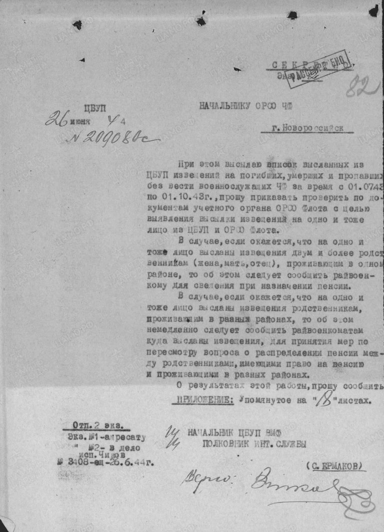 ЦВМА Ф.864 Оп.1 Д.1357 Л.82