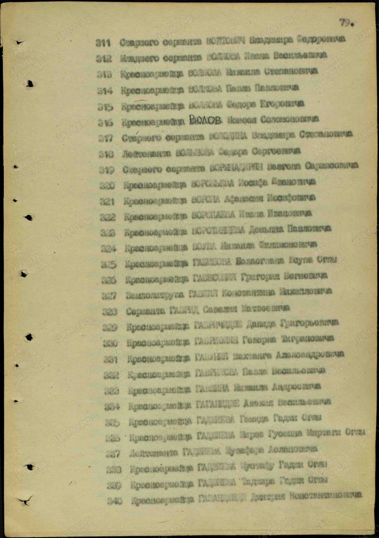 Газанджиди Дмитрий Константинович. Медаль За боевые заслуги. Строка в наградном списке