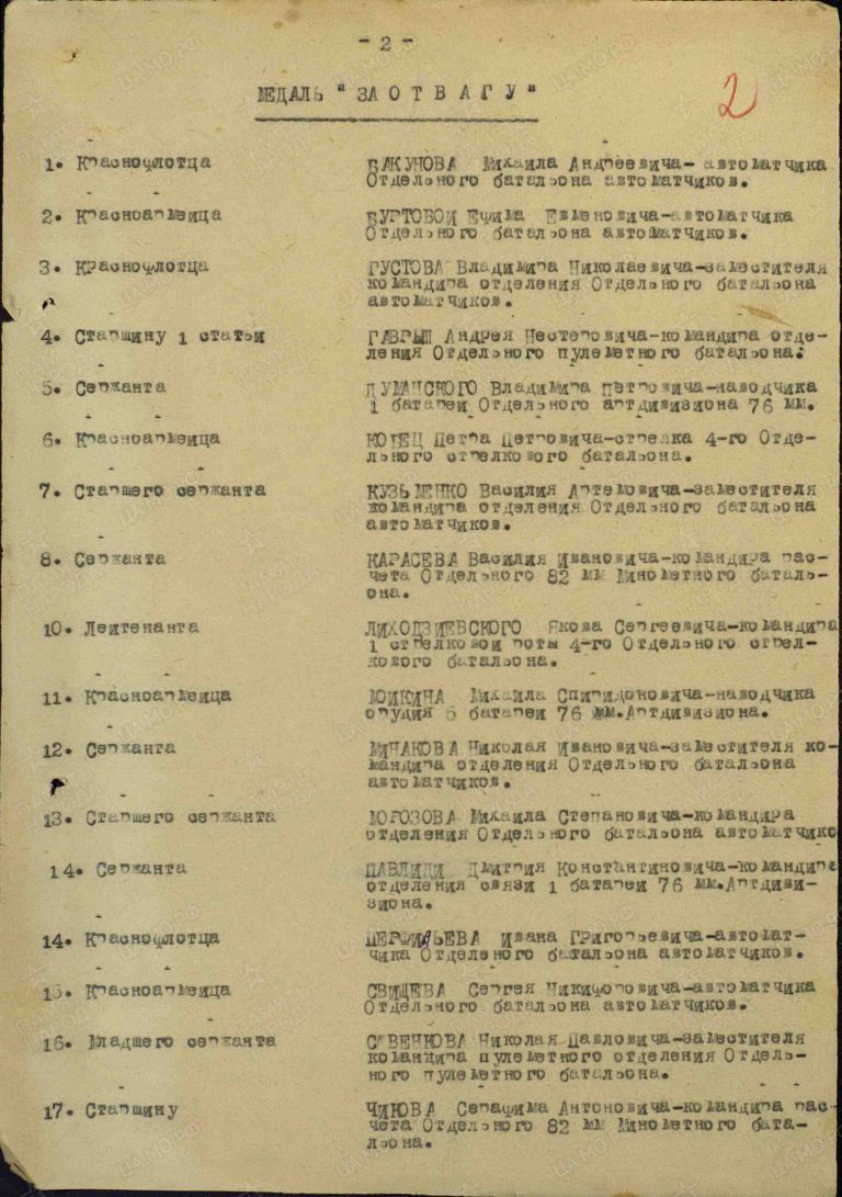 Павлиди Дмитрий Константинович. Медаль За отвагу. Строка в наградном списке