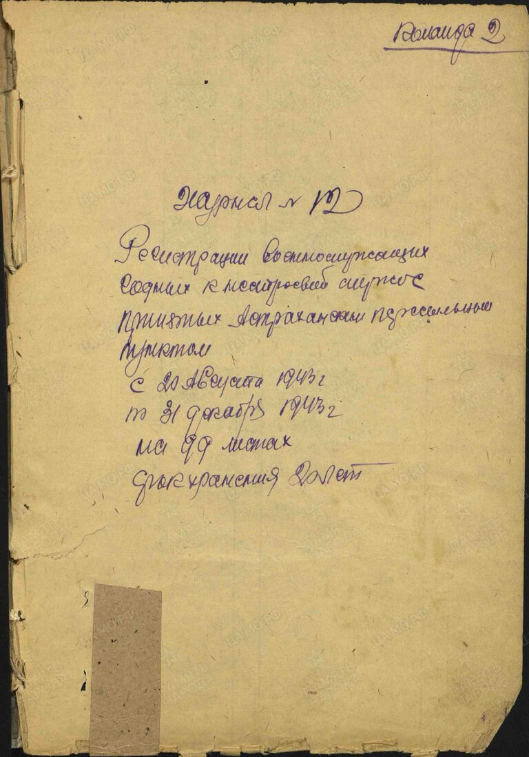 ЦАМО Астраханский ВПП Оп.430696 Д.12