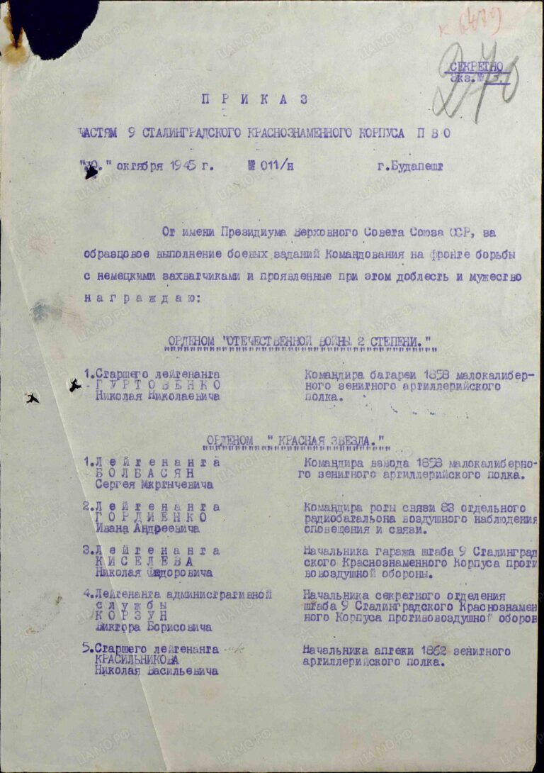 ЦАМО Ф.33 Оп.690306 Д.2349 Л.270