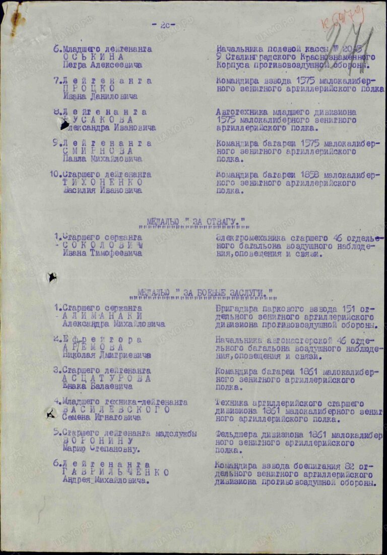 ЦАМО Ф.33 Оп.690306 Д.2349 Л.271