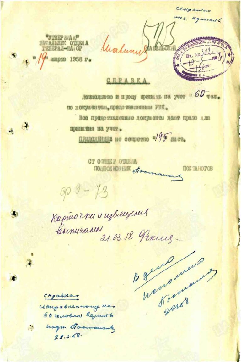 ЦАМО Ф.58 Оп.977531 Д.17 Л.0 (523)