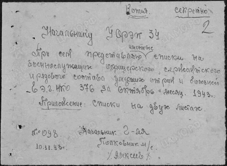 ЦАМО Ф.58 Оп.А-83627 Д.1145 Л.2