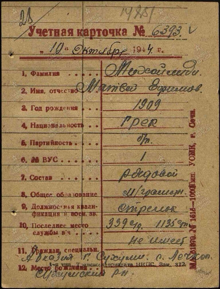 ЦАМО Сочинский ВПП Оп.129496 Д.35 Л.28 (14851)