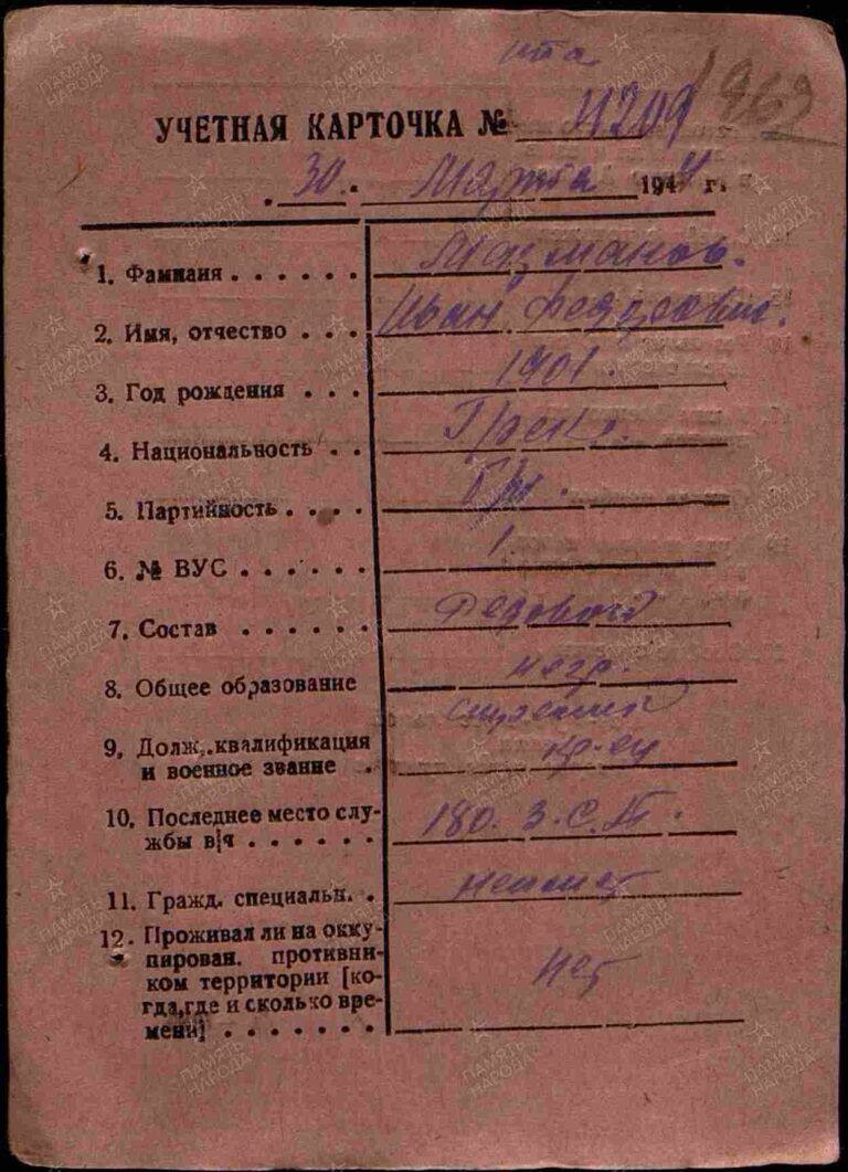 ЦАМО Сочинский ВПП Оп.129496 Д.7 Л.1962