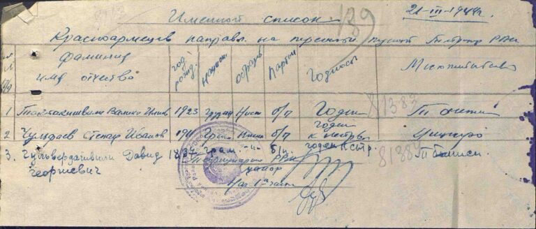 ЦАМО СПП Закавказского ВО Оп.280169 Д.1_9 Л.189