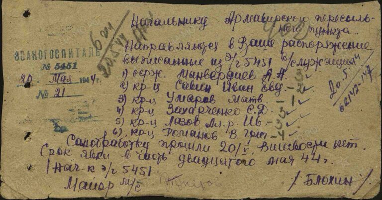 ЦАМО Армавирский ВПП Оп.192053 Д.13 Л.402