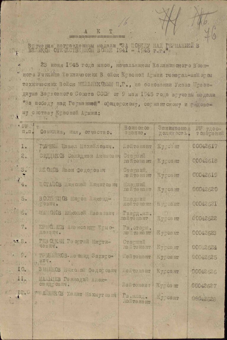 ЦАМО Ф.135 Оп.12761 Д.768 Л.74