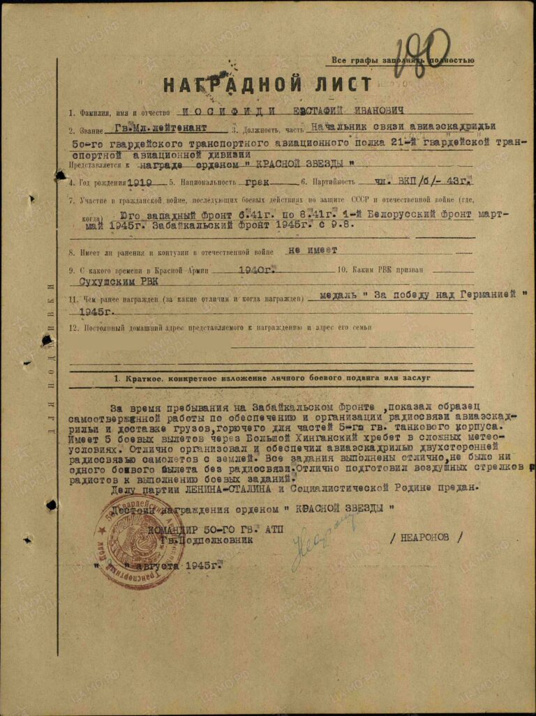 ЦАМО Ф.33 Оп.686196 Д.7630 Л.180