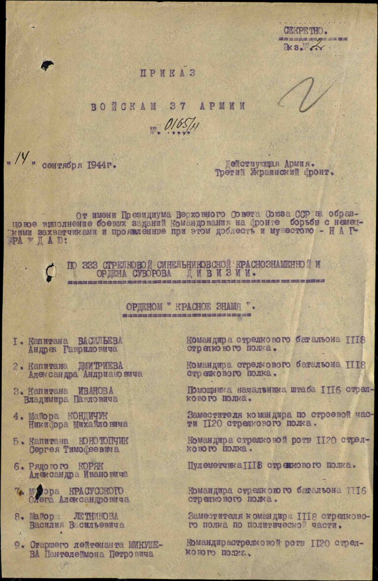 ЦАМО Ф.33 Оп.690155 Д.4087 Л.2