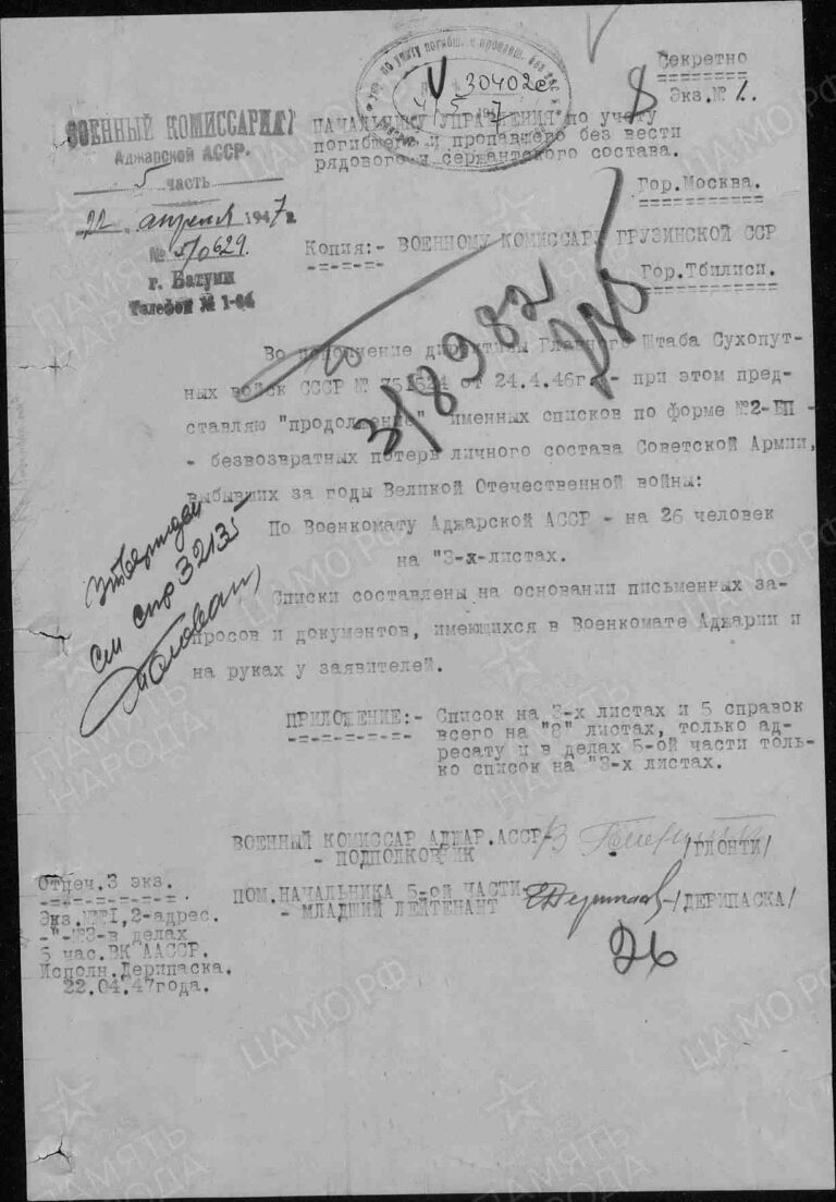 ЦАМО Ф.58 Оп.977520 Д.412 Л.285