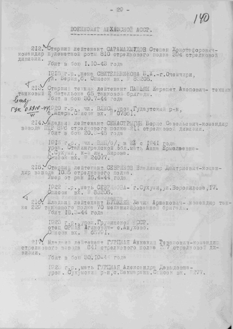 ЦАМО Ф.33 Оп.563784 Д.7 Л.140