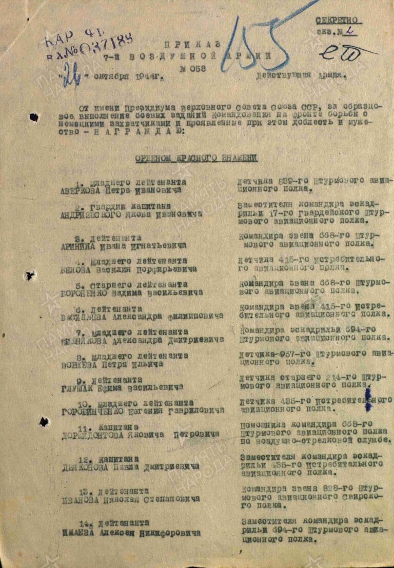 ЦАМО Ф.33 Оп.690155 Д.6708 Л.155