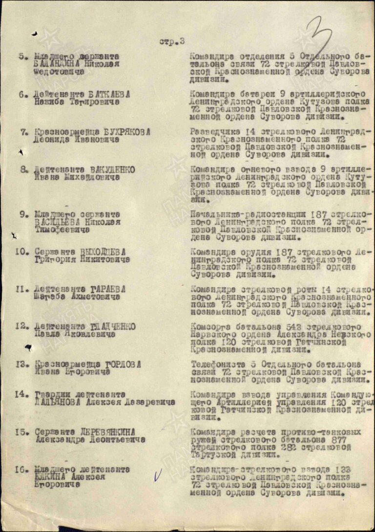 ЦАМО Ф.33 Оп.690155 Д.7513 Л.3