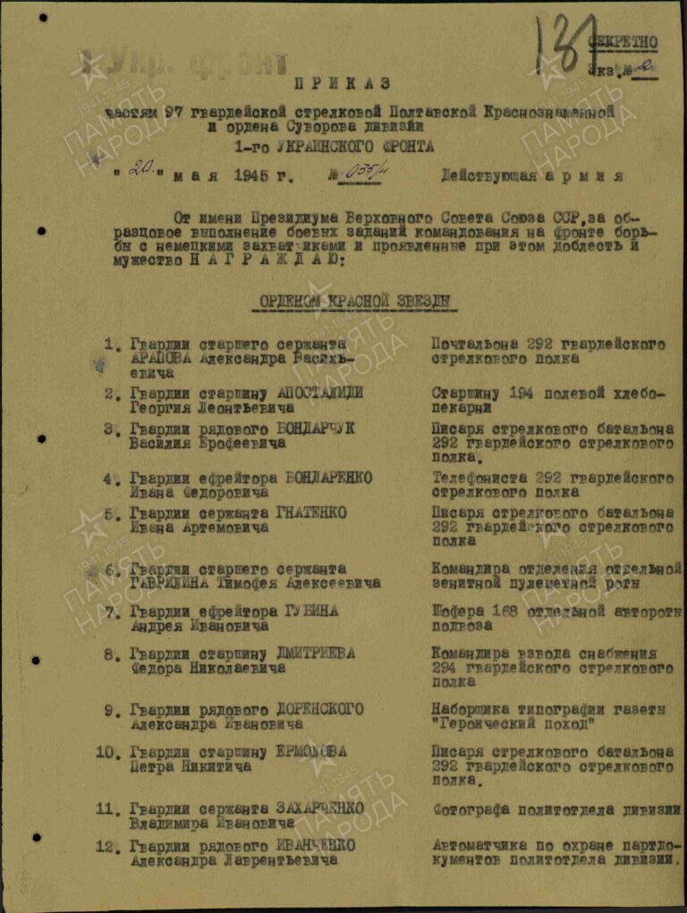 ЦАМО Ф.33 Оп.690306 Д.2700 Л.131