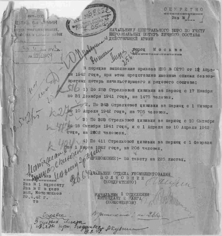 ЦАМО Ф.58 Оп.818883 Д.71 Л.1