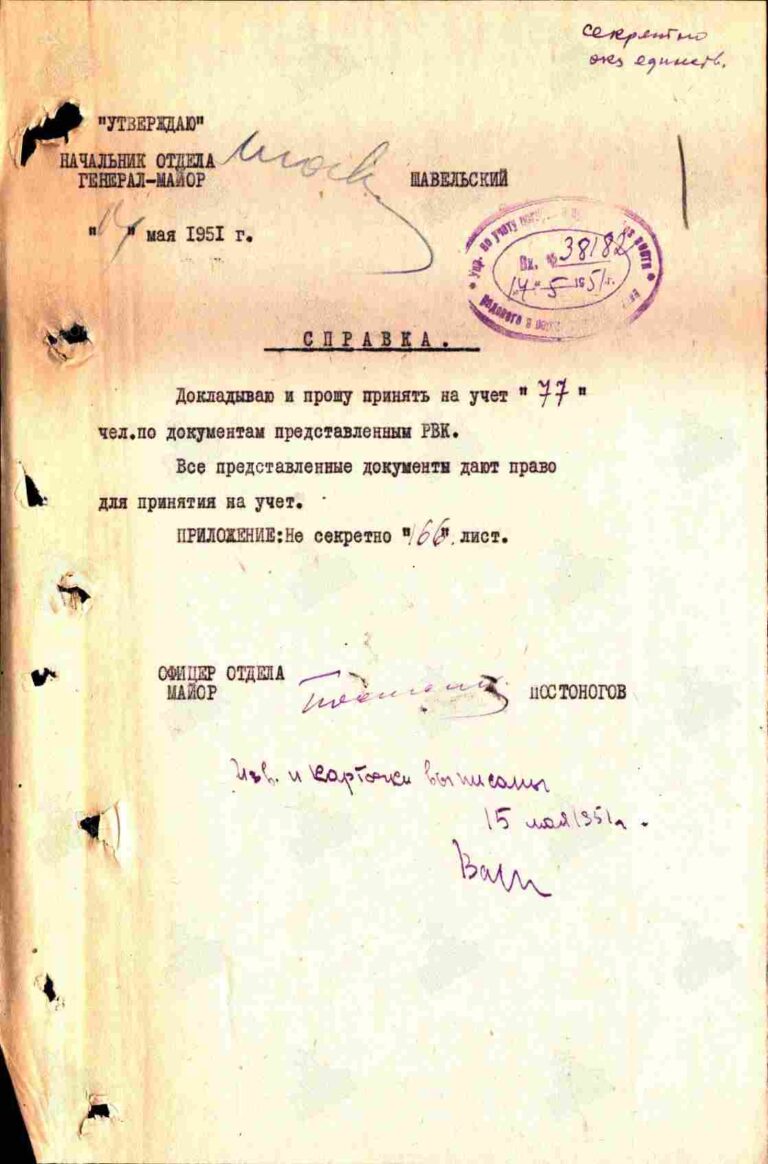 ЦАМО Ф.58 Оп.977524 Д.124 Л.1