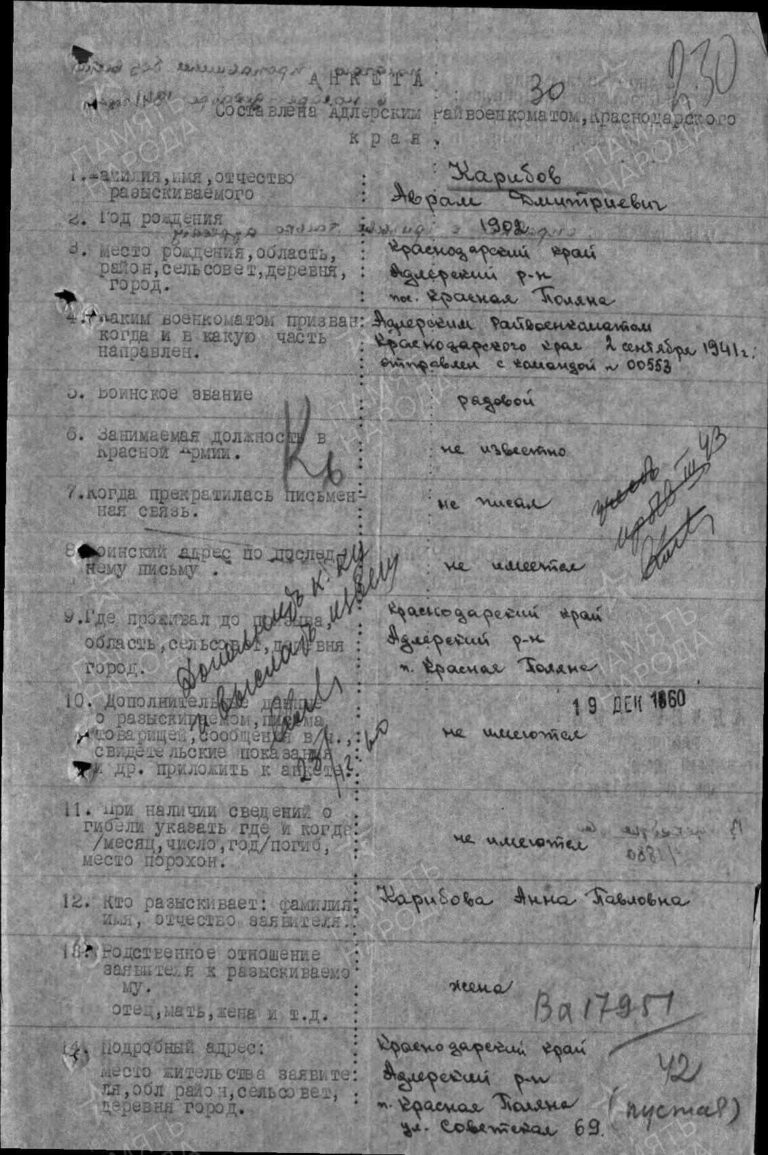 ЦАМО Ф.58 Оп.977533 Д.50 Л.230