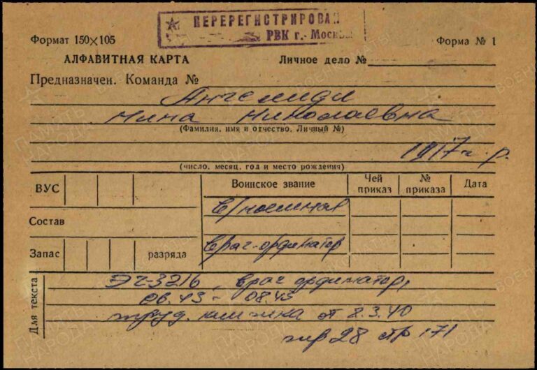 ВК г. Москвы Гагаринский РВК Д.21000193 Ангелиди Нина Николаевна