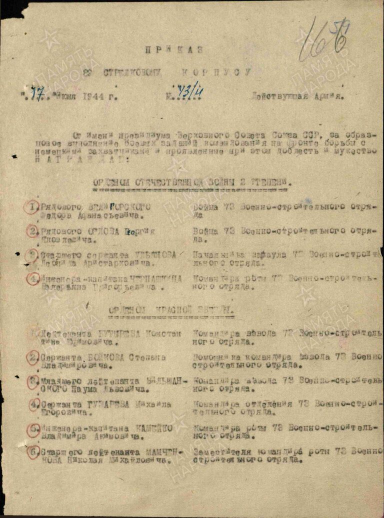 ЦАМО Ф.33 Оп.690155 Д.3116 Л.166