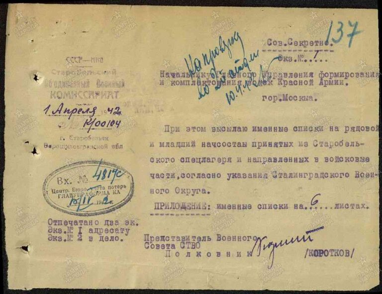 ЦАМО Ф.58 Оп.818883 Д.1486 Л.137