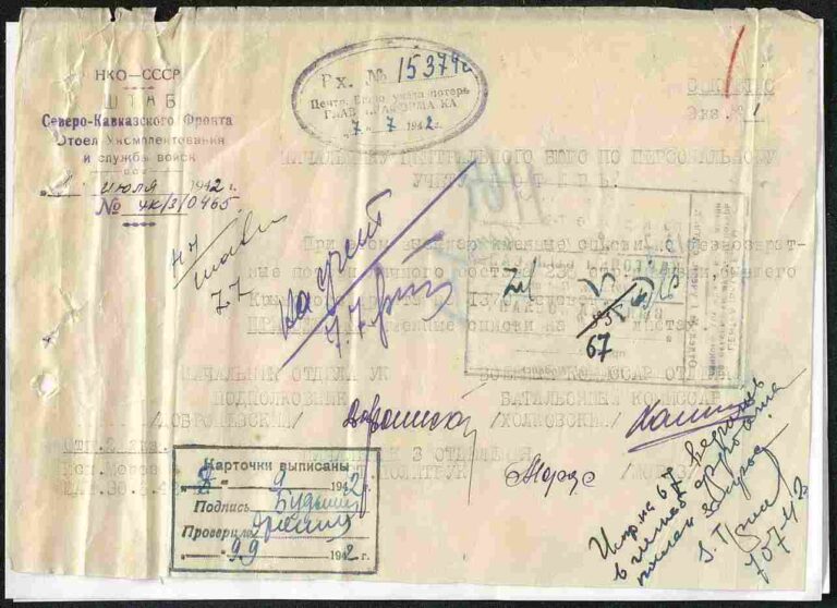 ЦАМО Ф.58 Оп.818883 Д.1656 Л.1