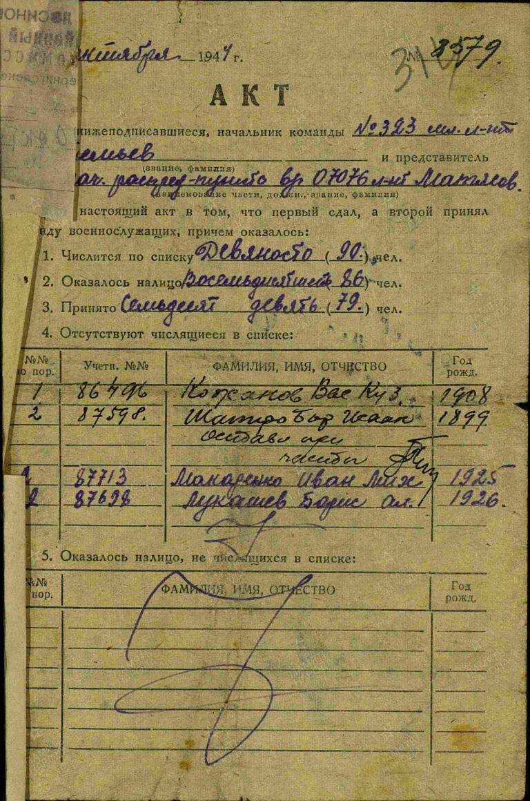 ЦАМО СПП Московского ГВК Оп.179523 Д.92 Л.314